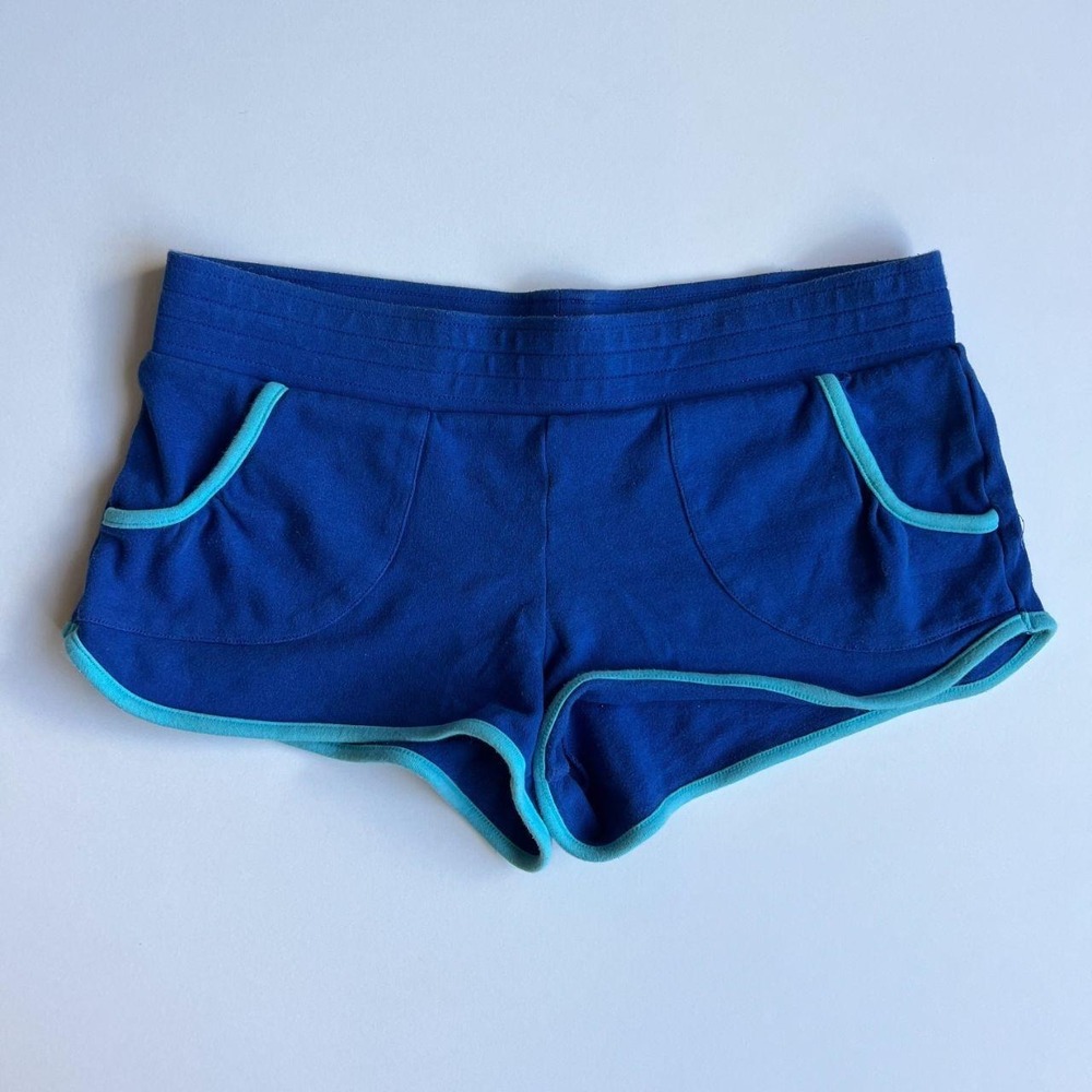 Y2K No Boundaries Vintage Blue Beach Micro Low Waisted Board Shorts